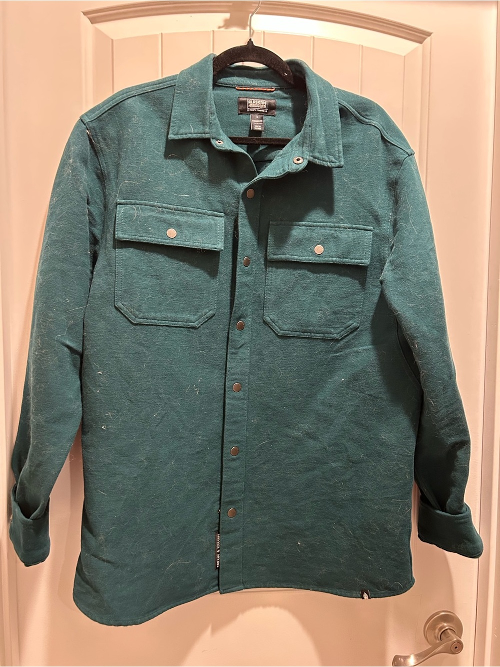 Duluth Trading Alaska Hardware Green Men's Button-Up Shacket